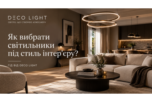 Як вибрати світильники під стиль інтер’єру: гід Deco Light