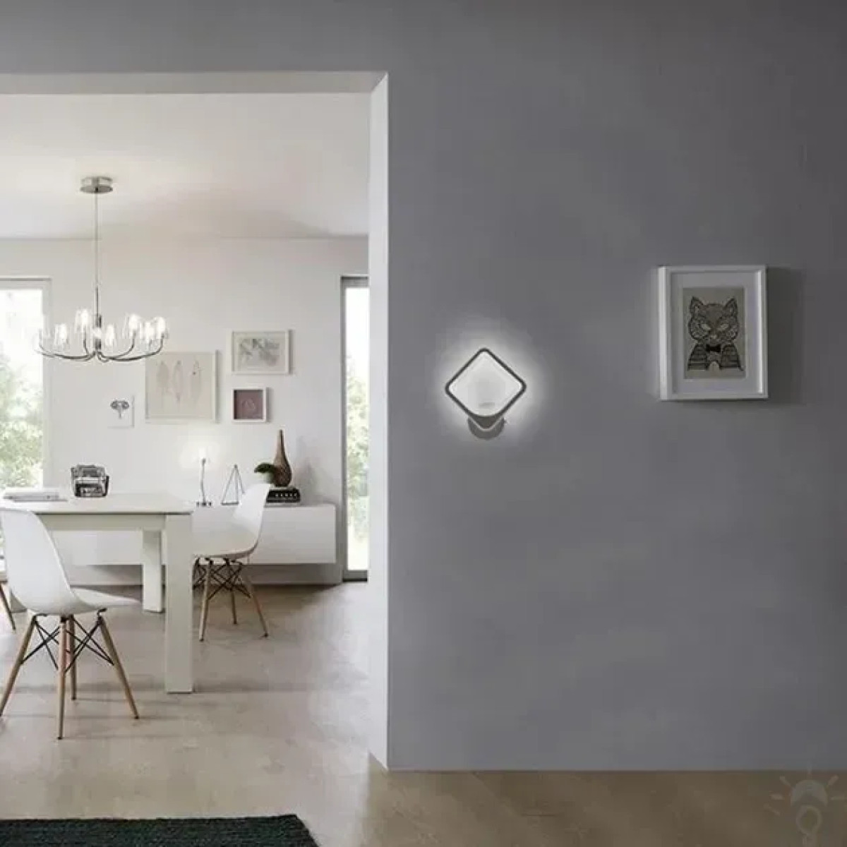 Керований cвітлодіодний світильник бра TETRA S 22 Вт 220х250х50 мм Білий 10028 ESLLSE