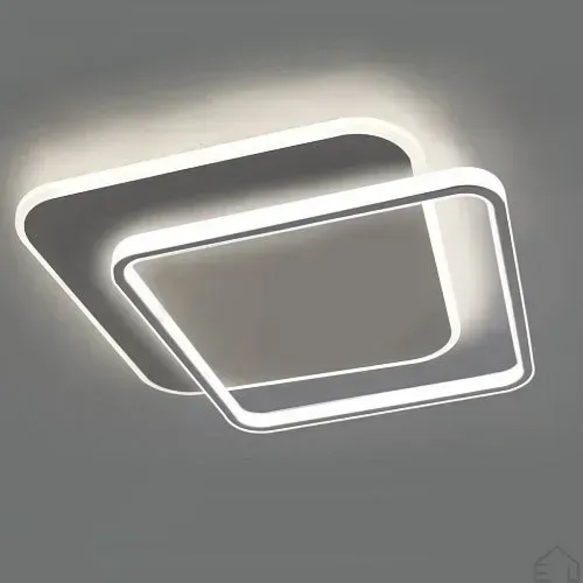 Світлодіодна люстра STANDART 80W 2S-ON/OFF-475х475х50-WHITE/WHITE-220-IP20 Керується вимикачем (без пульта) 10109 ESLLSE