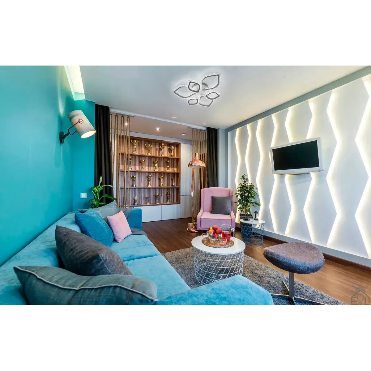 Керована світлодіодна люстра AZALIA ICE RGB 100W 7R-APP-680x110-WHITE/WHITE-220-IP20 10133 ESLLSE