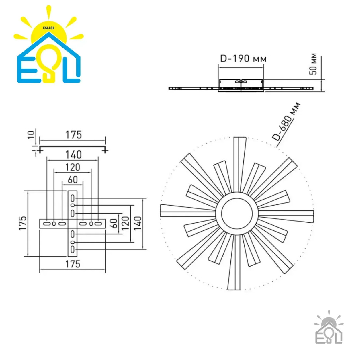 Смарт люстра керована світлодіодна TERESA R 100 Вт 680x50 мм Бiла 10206 ESLLSE