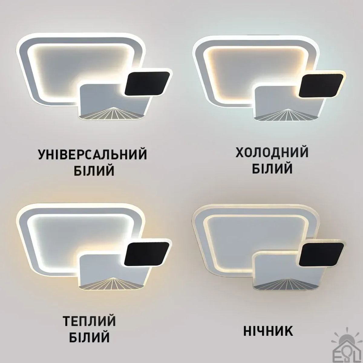 Смарт люстра керована світлодіодна COMETA 3S 105 Вт 500x500x60 мм Бiла 10209 ESLLSE