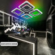Смарт люстра керована світлодіодна ROOM ICE RGB 5S 70 Вт SMART 385×385×75 мм Чорна 10416 ESLLSE