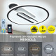 Керована світлодіодна люстра MENSOLA 65W R-SMART-530×450×60-WHITE/BLACK-220-IP20 10432 ESLLSE