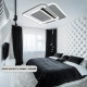 Керована світлодіодна люстра SAVIO 100W 2S-500×500×60-WHITE/BLACK-220-IP20 10438 ESLLSE
