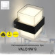 Світлодіодний світильник бра VALO S 9 Вт 105×95×135 мм Чорний IP54 10448 ESLLSE