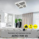 Світлодіодна люстра AERO 70W 4S-455x455x57-WHITE-220-IP20 Керується вимикачем (без пульта) 10458 ESLLSE