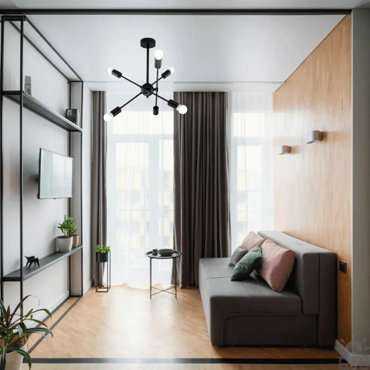 Люстра YORK R 510x380 мм на 6 лампочок E27 10468 ESLLSE