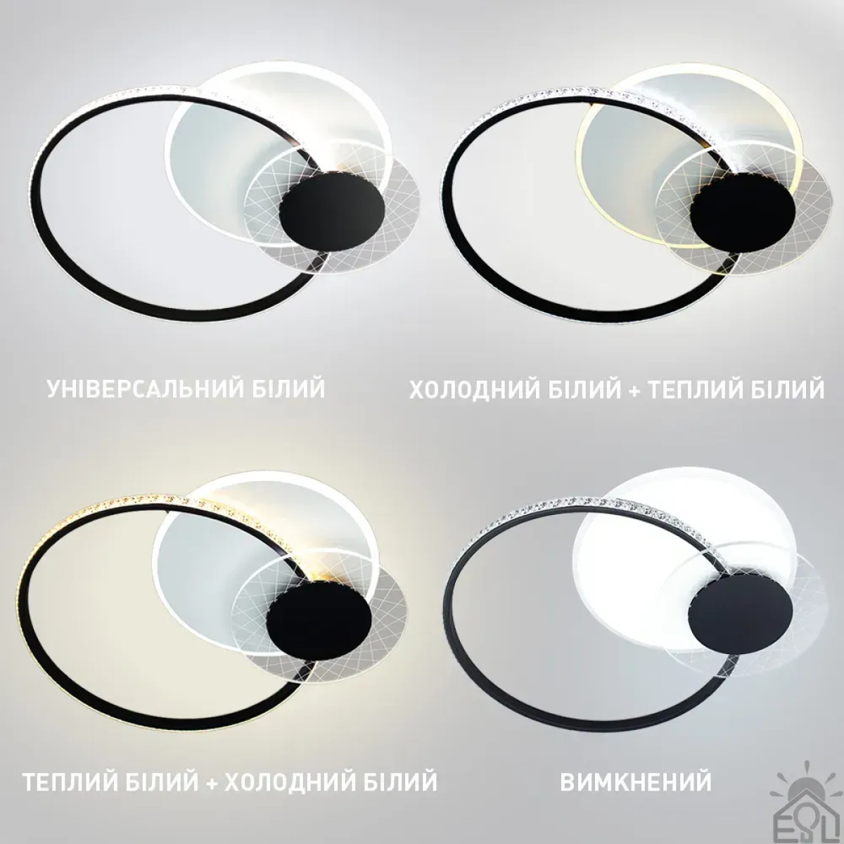 Смарт люстра керована світлодіодна ORLANDO 3R 66 Вт 555x456x58 мм 10473 ESLLSE