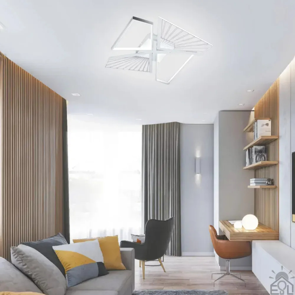 Смарт люстра керована світлодіодна GALAXY 4Q 80 Вт 550x550x108 мм 10476 ESLLSE