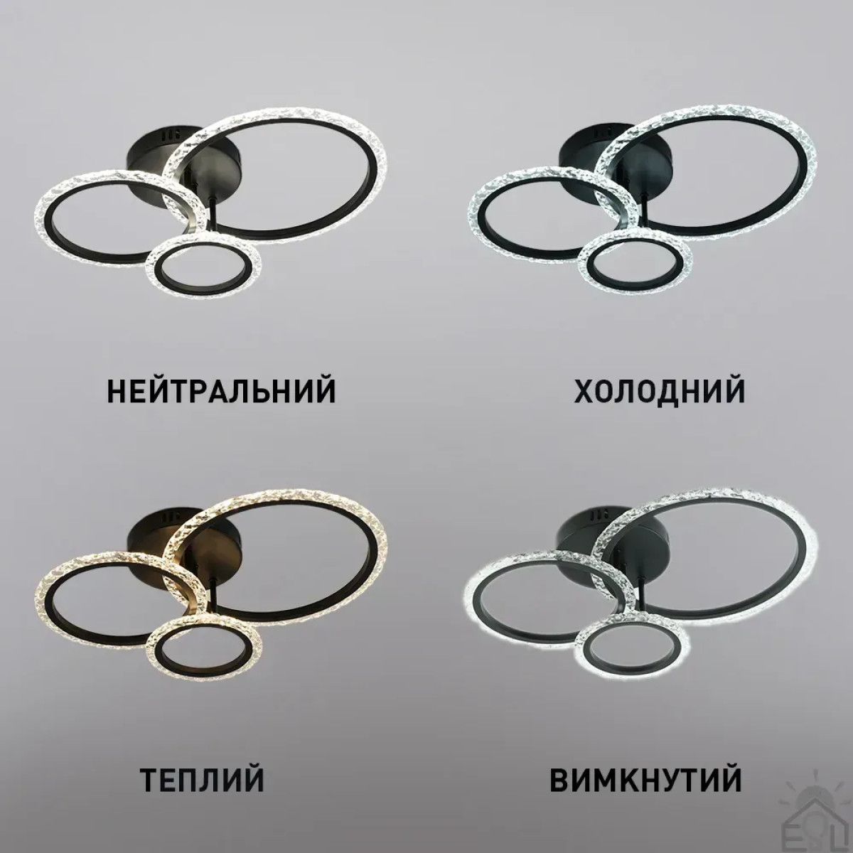 Смарт люстра керована світлодіодна TRIO 3R 70 Вт 510x380x107 мм Чорна 10478 ESLLSE