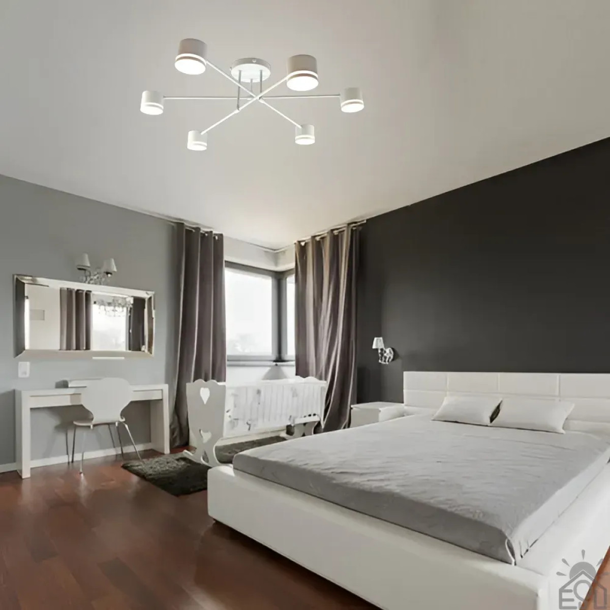 Люстра GUSTAV 6R 850x240 мм Біла на 6 ламп GX53 10496 ESLLSE