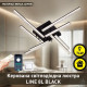Смарт люстра керована світлодіодна LINE 8L 76 Вт 955x955x125 мм Чорна 10550 ESLLSE