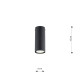 Точковий світильник TECNO 1S BLACK 1316/1S Emibig