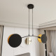 Люстра підвісна MOTIF 2 BLACK/GOLD EMIBIG 1325/2 Emibig чорний