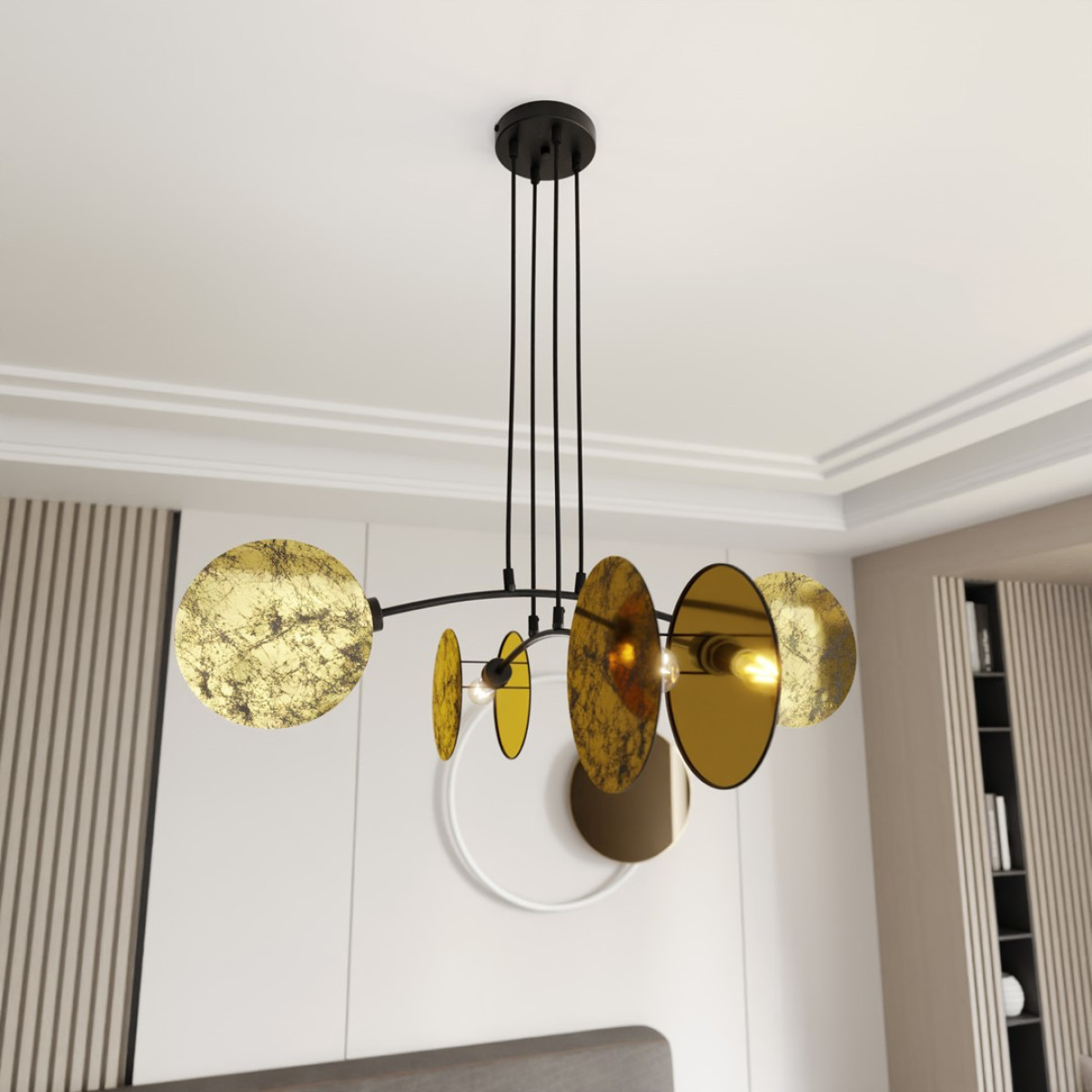 Люстра підвісна MOTIF 4 GOLD EMIBIG 1326/4 Emibig чорний
