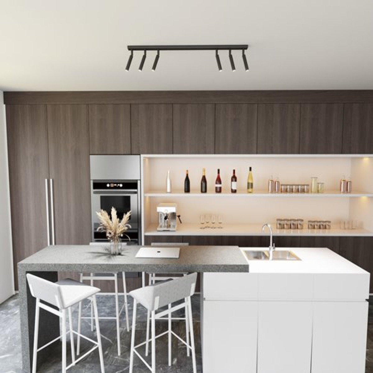 Світильник стельовий IVI 6 BLACK 1351/6 Emibig чорний
