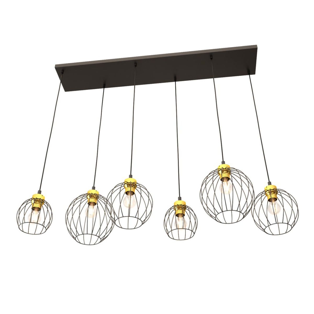 Підвісна люстра NANDO 6 BL GOLD 1368/6 Emibig