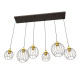 Підвісна люстра NANDO 6 BL GOLD 1368/6 Emibig