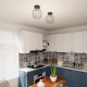 Світильник стельовий NEST 1 BL GOLD 1370/1 Emibig чорний, золотий