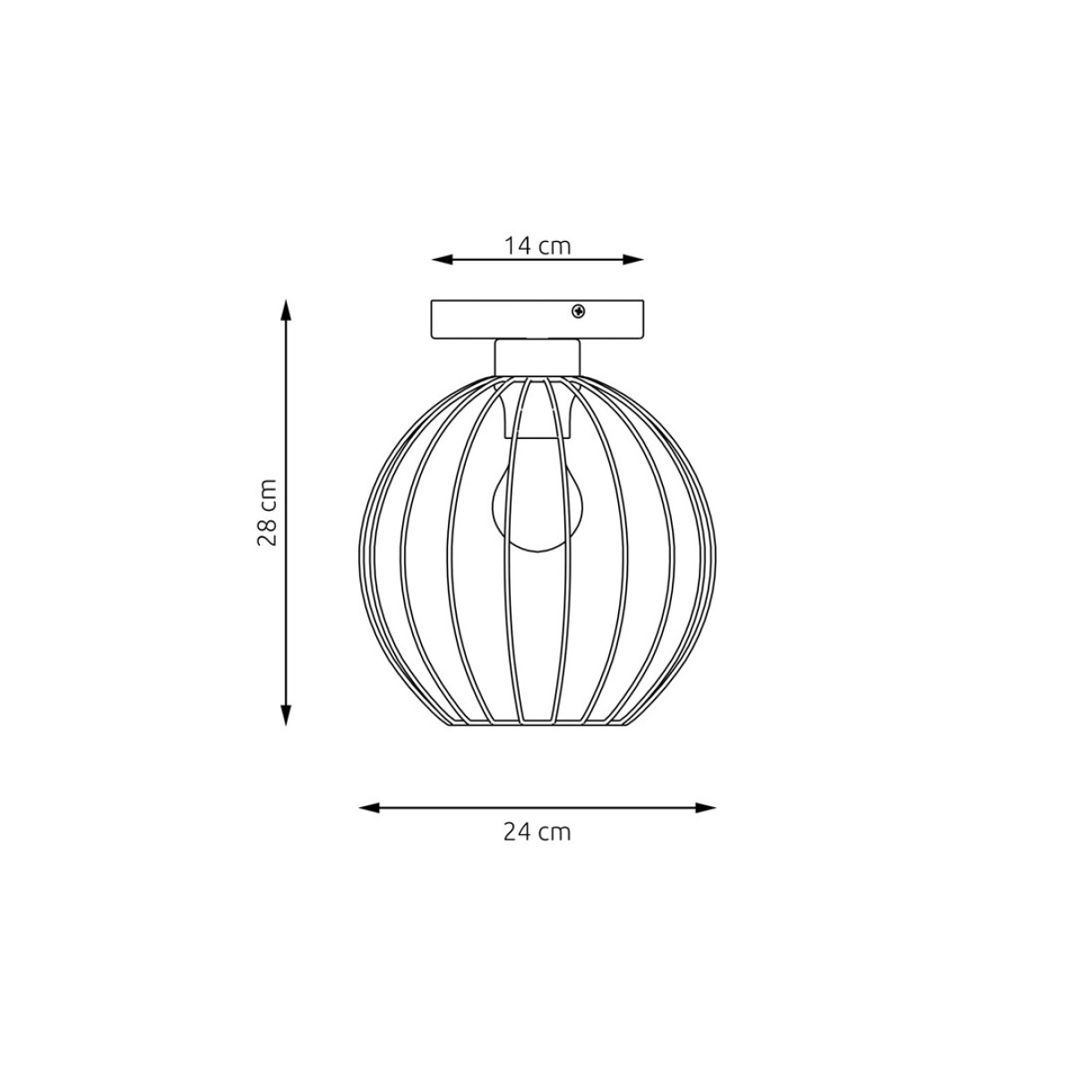 Світильник стельовий NEST 1 BL 1371/1 Emibig чорний