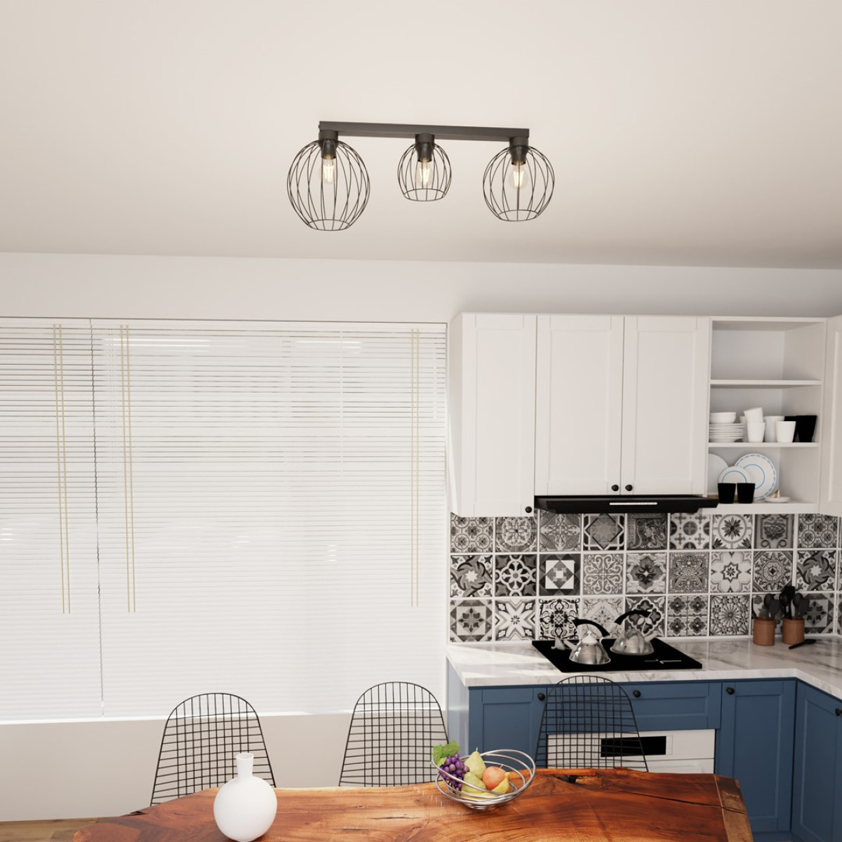 Світильник стельовий NEST 3 BL 1371/3 Emibig чорний