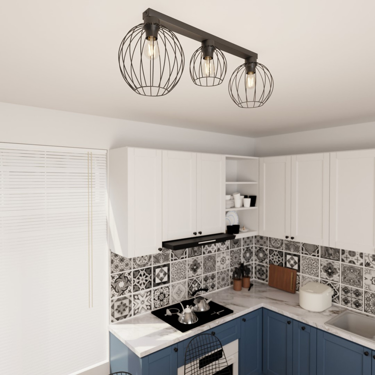 Світильник стельовий NEST 3 BL 1371/3 Emibig чорний