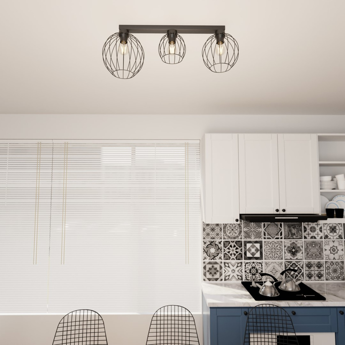 Світильник стельовий NEST 3 BL 1371/3 Emibig чорний