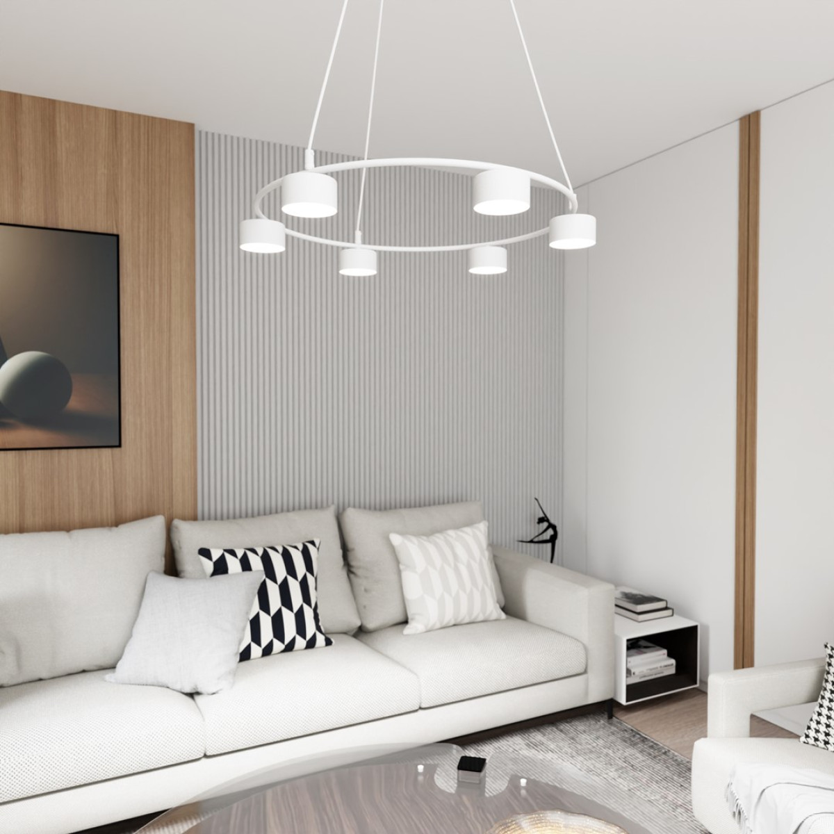 Люстра підвісна STARLIT 6 WH 1373/6 Emibig білий