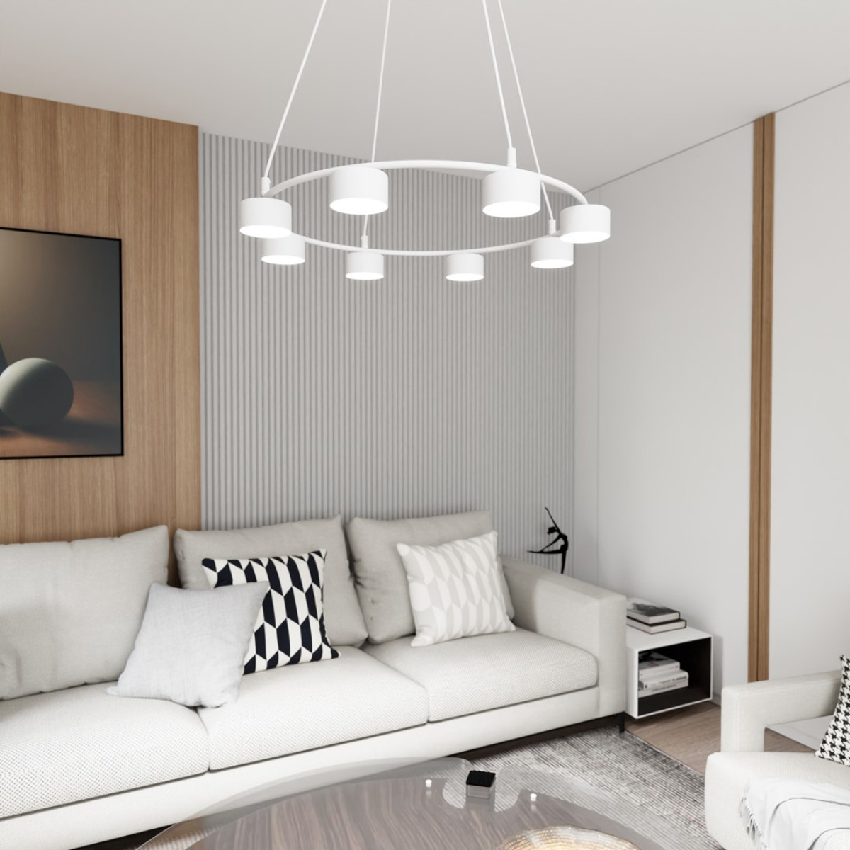 Люстра підвісна STARLIT 8 WH 1373/8 Emibig білий