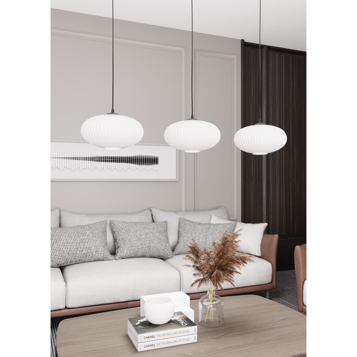 Люстра підвісна COCO 3 BL OPAL 1376/3 Emibig чорний