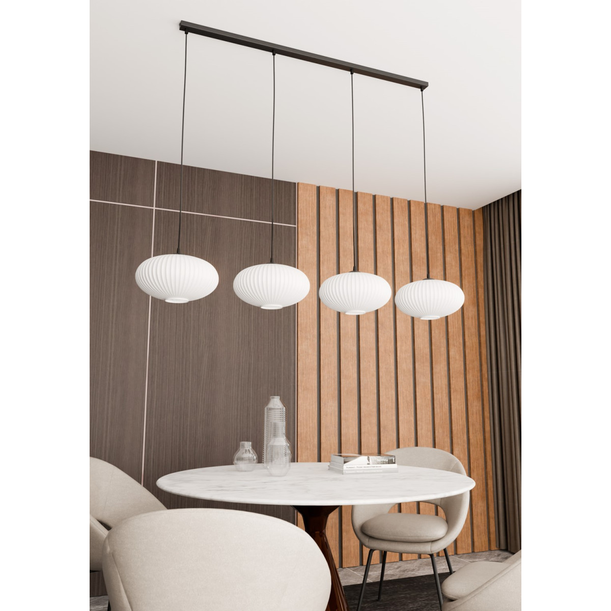 Люстра підвісна COCO 4 BL OPAL 1376/4 Emibig чорний