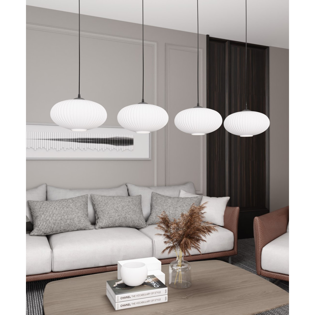 Люстра підвісна COCO 4 BL OPAL 1376/4 Emibig чорний