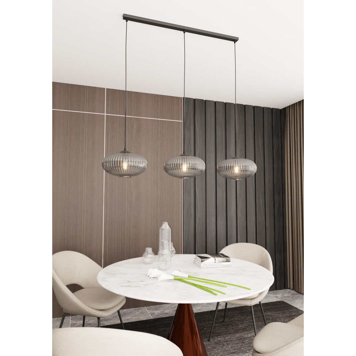 Люстра підвісна BENTE 3 BL BLACK EMIBIG 1067/3 Emibig чорний