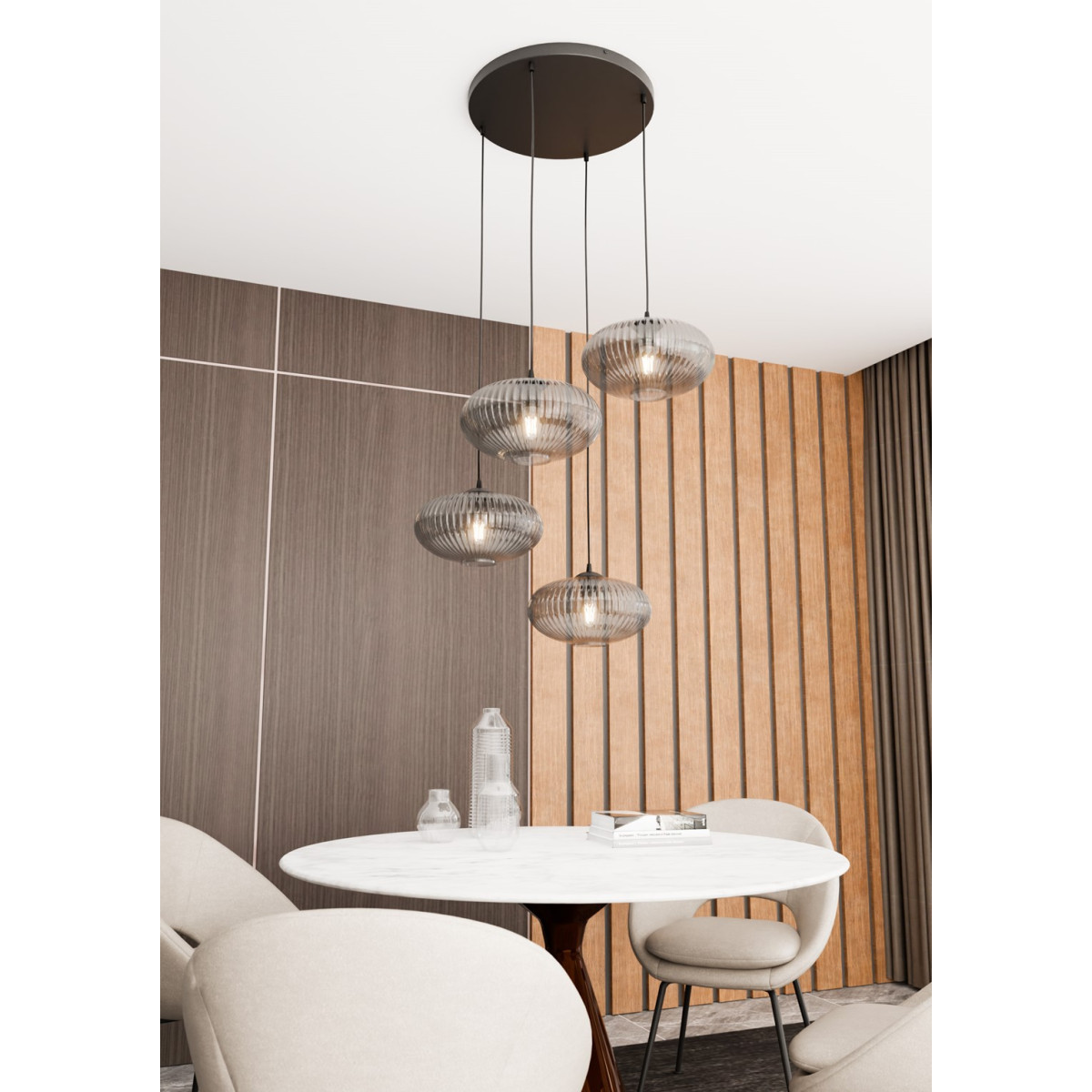 Люстра підвісна BENTE 3 BL PREMIUM BLACK EMIBIG 1067/3PREM Emibig чорний
