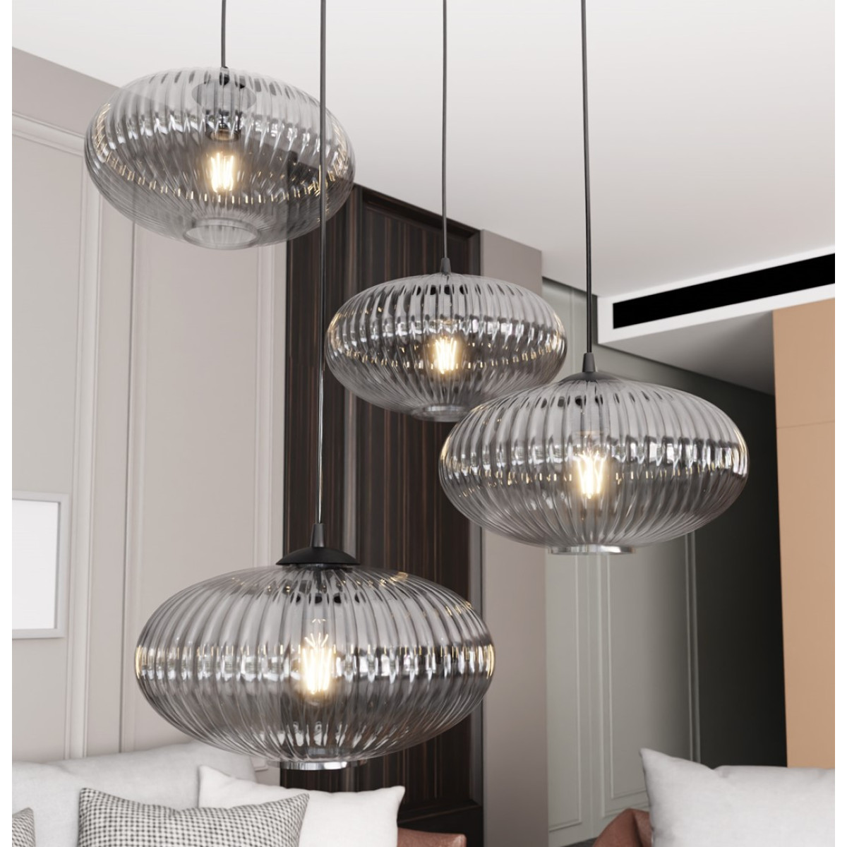 Люстра підвісна BENTE 3 BL PREMIUM BLACK EMIBIG 1067/3PREM Emibig чорний