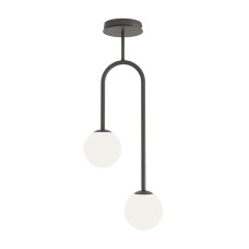 Люстра підвісна ATRIA 2 BL OPAL 1383/2 Emibig чорний