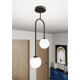 Люстра підвісна ATRIA 2 BL OPAL 1383/2 Emibig чорний