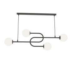Люстра підвісна ATRIA 4 BL OPAL 1383/4 Emibig чорний