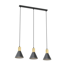 Люстра підвісна ROSA 3 BL 1388/3 Emibig чорний, золотий