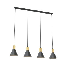 Люстра підвісна ROSA 4 BL 1388/4 Emibig чорний, золотий