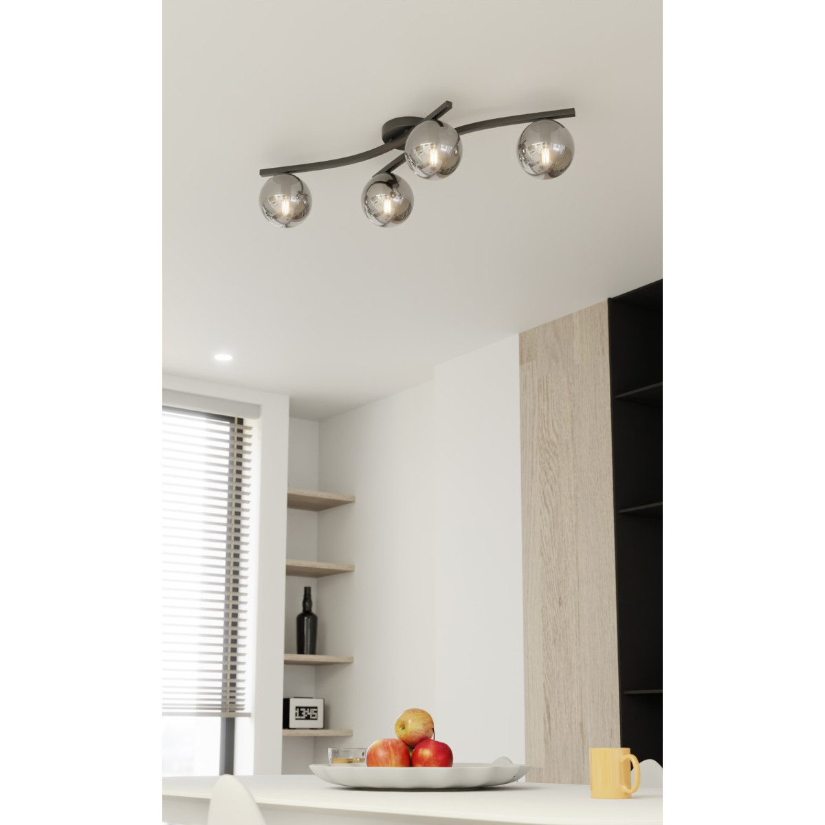 Світильник стельовий OPUS 4 BL GRAFIT 1391/4 Emibig чорний