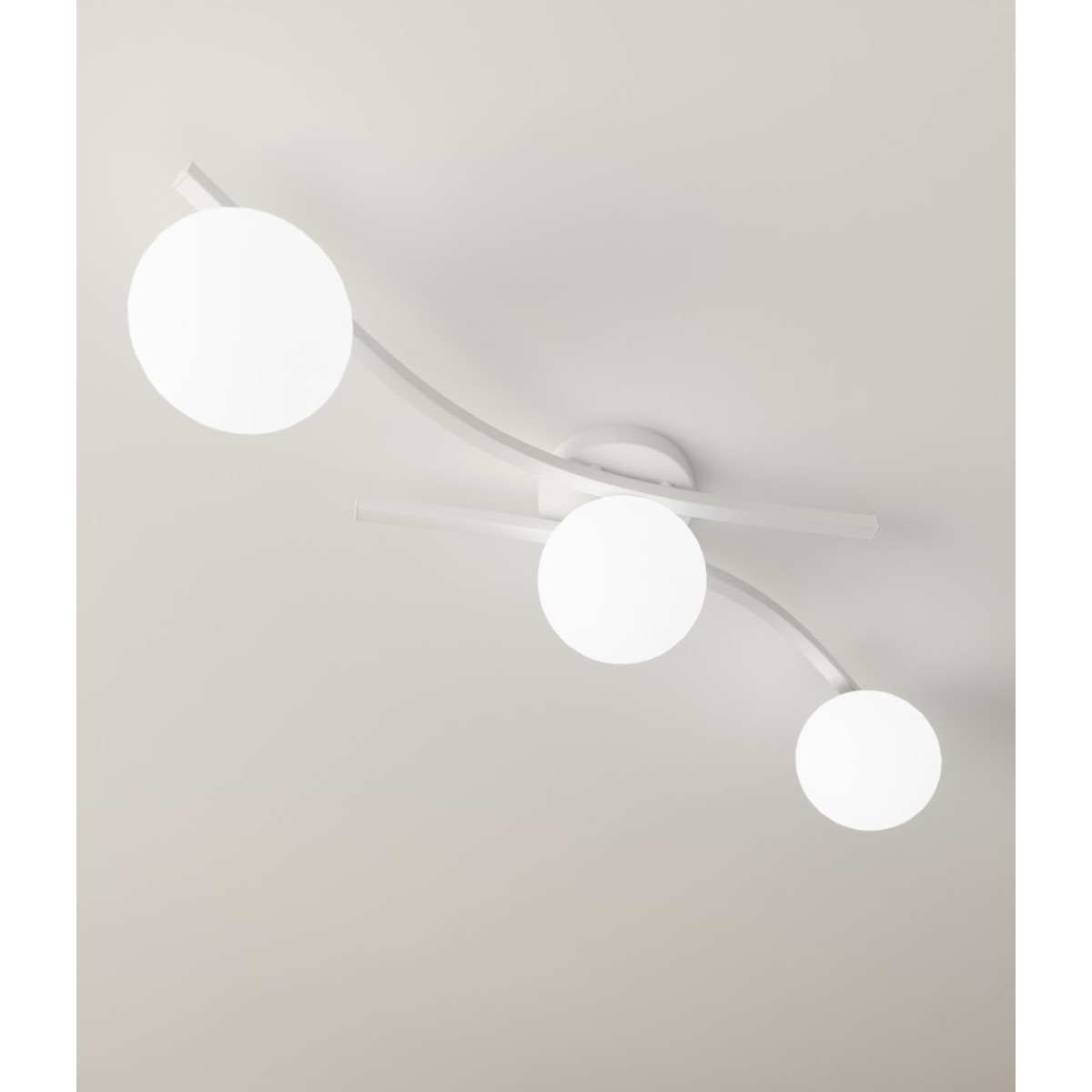 Світильник стельовий OPUS 3 WH OPAL 1392/3 Emibig білий
