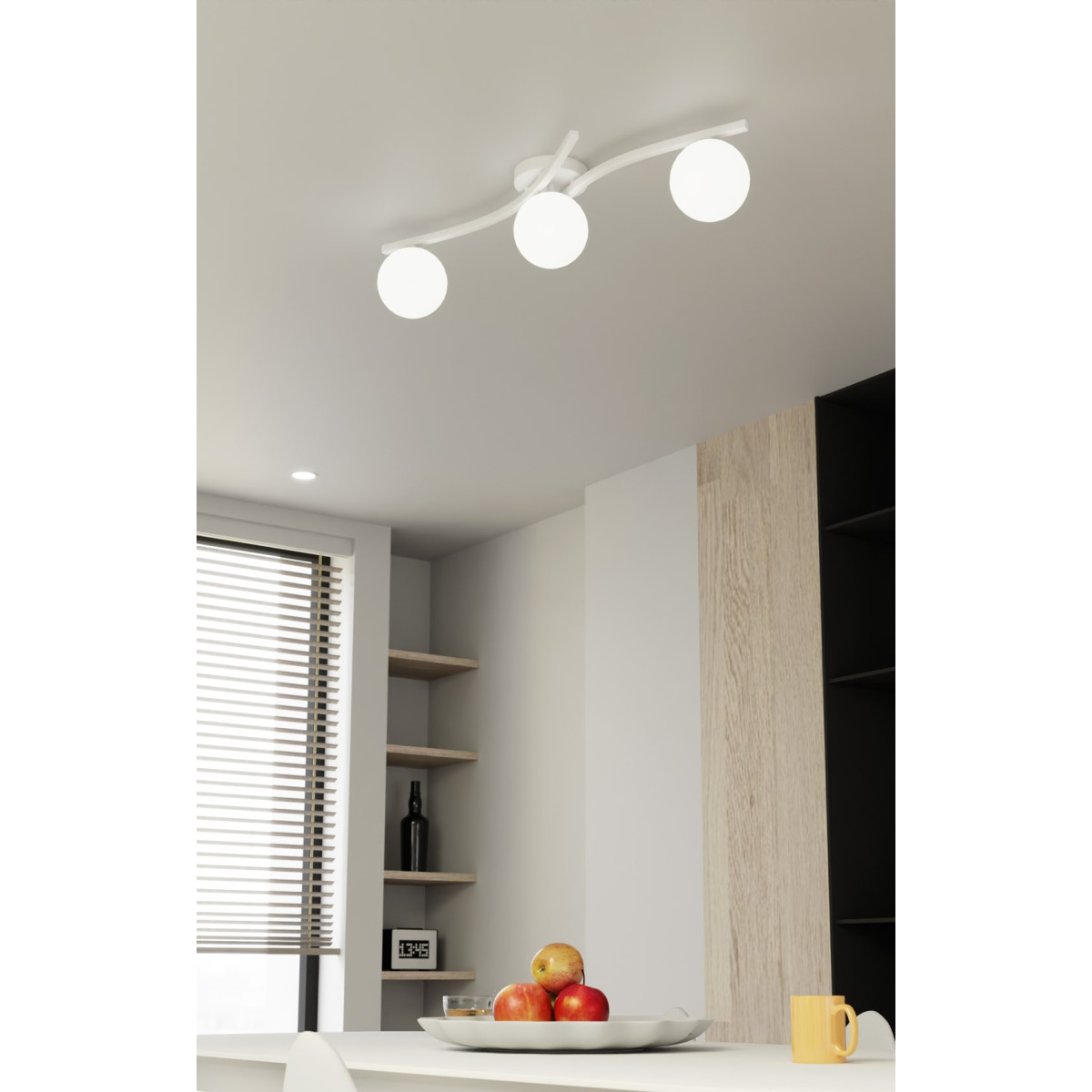 Світильник стельовий OPUS 3 WH OPAL 1392/3 Emibig білий