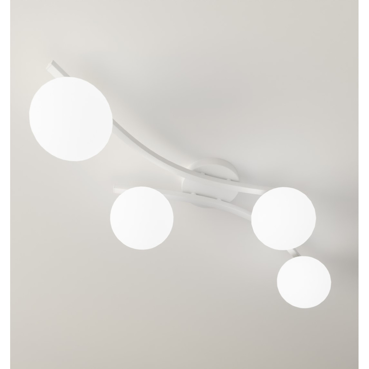 Світильник стельовий OPUS 4 WH OPAL 1392/4 Emibig білий