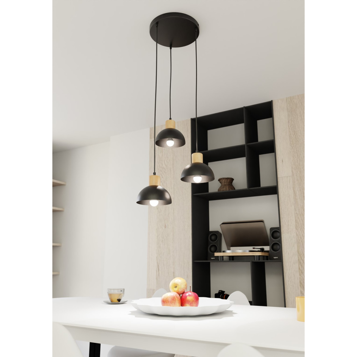 Світильник стельовий SECO 3 PREM BL 1393/3PREM Emibig чорний