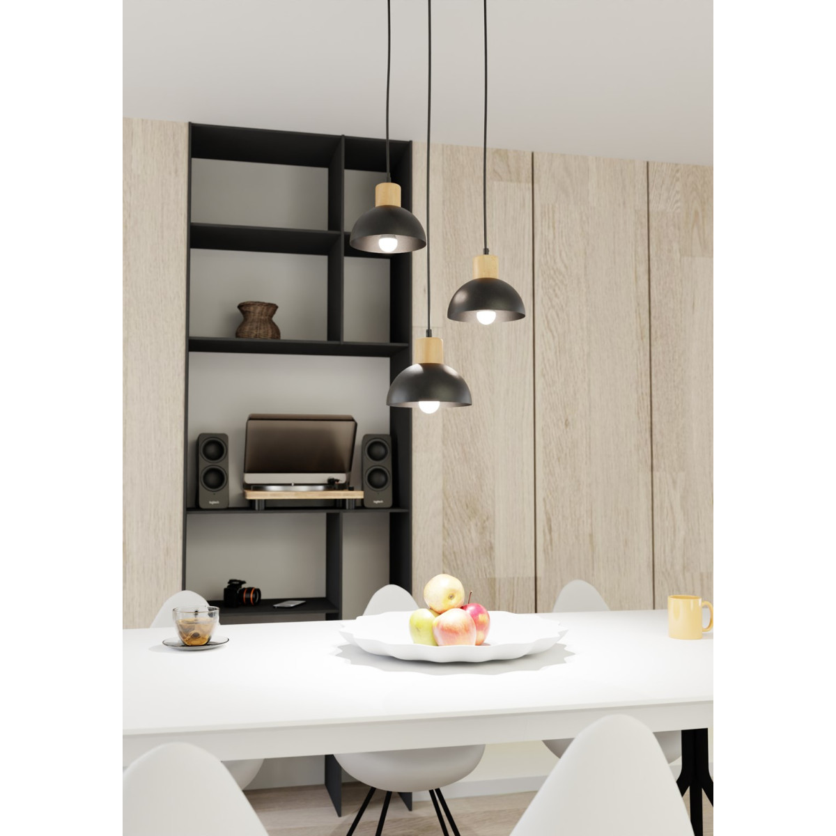 Світильник стельовий SECO 3 PREM BL 1393/3PREM Emibig чорний