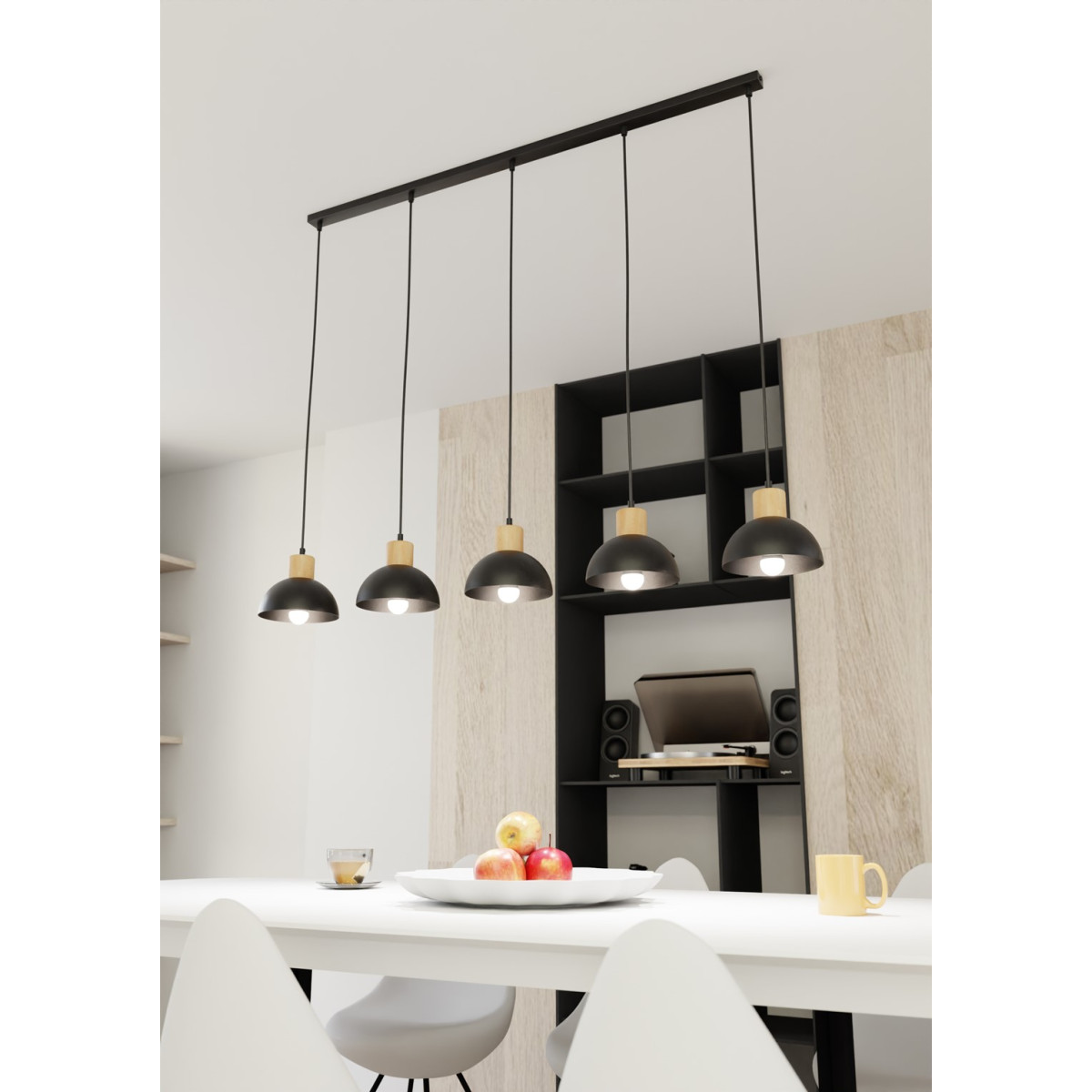 Світильник стельовий SECO 5 BL 1393/5 Emibig чорний