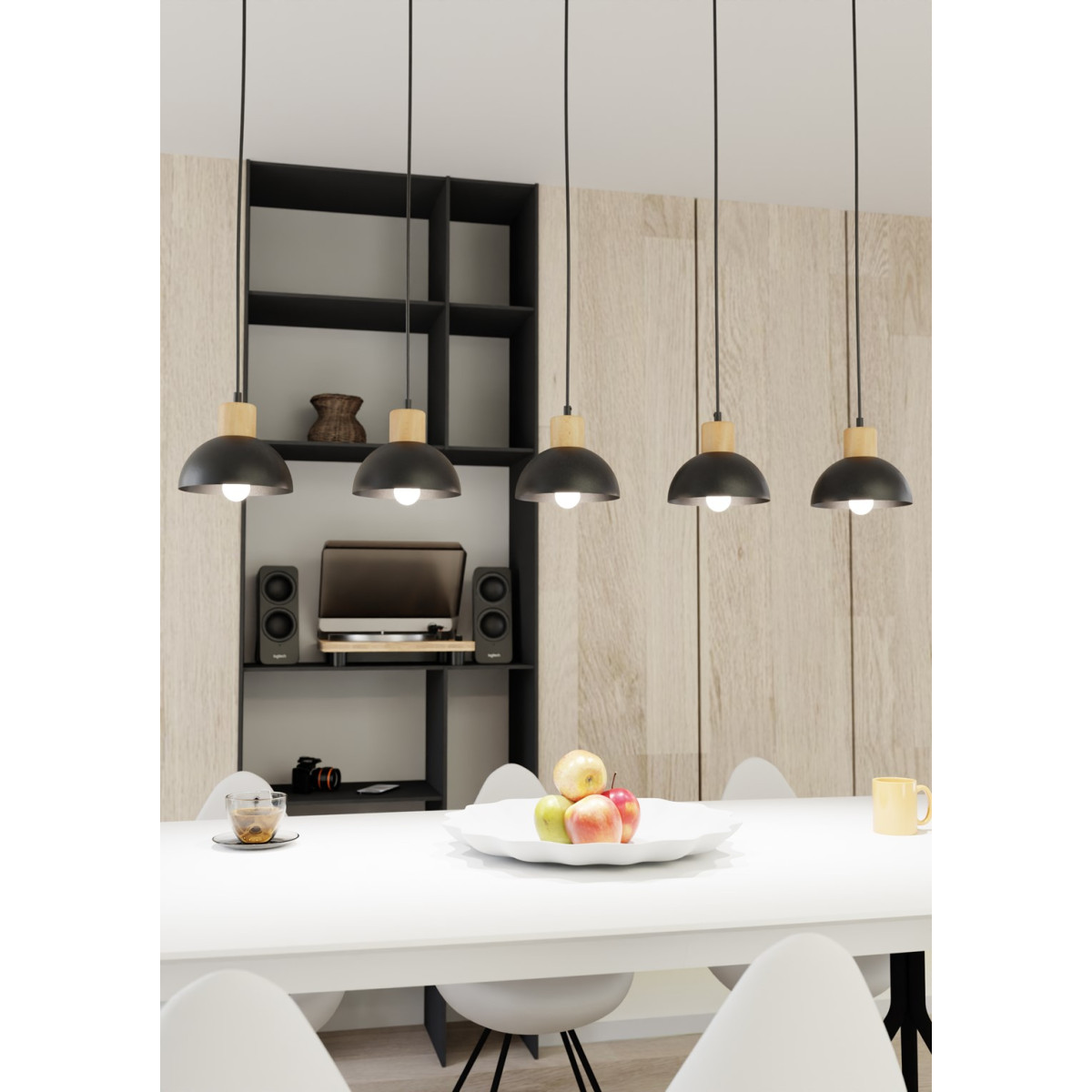 Світильник стельовий SECO 5 BL 1393/5 Emibig чорний