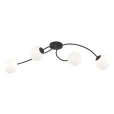 Світильник стельовий VIBRA 4 BL OPAL 1398/4 Emibig чорний